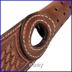 Tourbon Retro Leather Rifle Sling Gun Carry Strap Finger Rest Hunting Adjustable Tourbon Retro Leather Rifle Sling Gun Carry Strap Finger Rest Hunting Adjustable