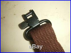 Traditional English Brown Leather Wide Cobra Hunting Rifle Sling & Qd Swivels