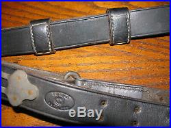 Turner black leather rifle sling m1907 used