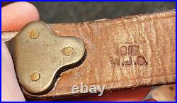 USGI WWI M1907 Leather Sling 1918 WT&B CO Springfield 1903 P17 Rifle C. A. C. WJD