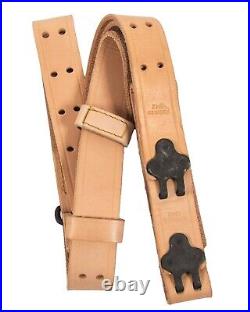 US Leather Kirkman M1907 Rifle Sling Repro, 1942 Steel Hardware At The Front