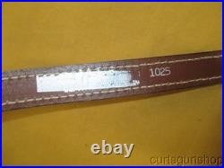 Unbranded Brown Leather 1 Inch Padded Rifle Sling with QD Swivels