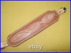 Unbranded Brown Leather Padded Rifle Sling 1 Inch with Swivels Unbranded Brown Leather Padded Rifle Sling 1 Inch with Swivels