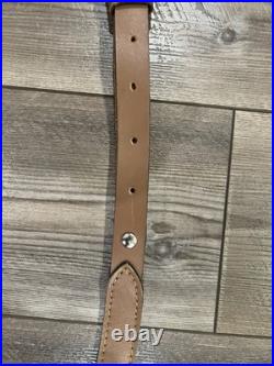 Uncle MIke's Brown Leather Withhorse Hair Adjustable Rifle Shotgun Sling