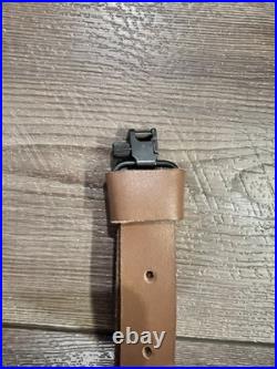 Uncle MIke's Brown Leather Withhorse Hair Adjustable Rifle Shotgun Sling