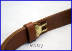 Uncle Mike's 1 1/8 Leather Rifle Sling with Uncle Mike's QD Bar Swivels