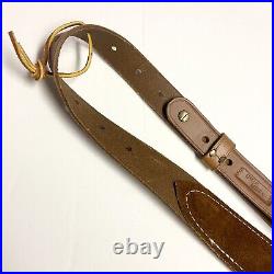 Uncle Mike's Leather Cobra Sling 1 Rifle Strap + Swivels Basketweave Brown USA