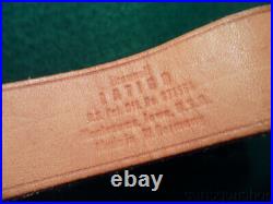 VINTAGE BROWNELL'S LATIGO 1 LEATHER RIFLE SLING With QD SWIVELS MFG IN W. GERMANY