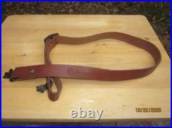 VINTAGE MINTY COND. SAVAGE MARKED, 1 WIDE LEATHER BUCKLE RIFLE SLING WithSWIVEL'S
