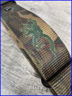 VTG Mossy Oak Greenleaf Camo Nylon Web Gun Rifle Shotgun Sling 1.25 with Swivels