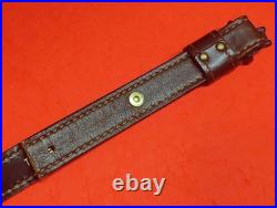 VTG Tooled Leather Sling 5pt Buck Deer Oak Tree Embossed Suede Bac fit Remington