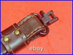 VTG Tooled Leather Sling 5pt Buck Deer Oak Tree Embossed Suede Bac fit Remington