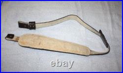VTG Winchester Stitched Weave Snake Skin Insert Leather Rifle Sling Suede Back