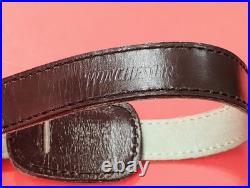 VTG Winchester Stitched Weave Snake Skin Insert Leather Rifle Sling Suede Backed