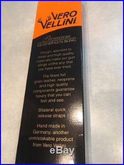 Vero Vellini Premium Non-Slip Rifle Sling Quick-Release Strap Leather+Neoprene