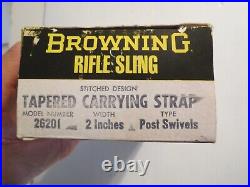 Vintage 1970's Browning # 26201 Tapered Carry Strap Rifle Sling New & Mint