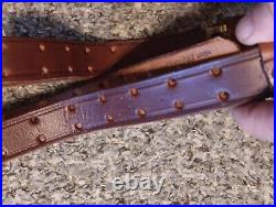 Vintage 1 Military Style Leather Rifle Sling Redhead Brand No 36515