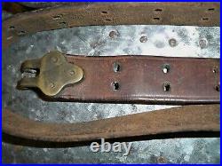 Vintage 2 Hole Leather Rifle Sling 1873 Trapdoor 1898 Krag OLD unmarked