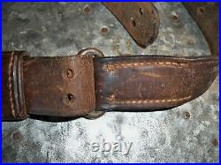 Vintage 2 Hole Leather Rifle Sling 1873 Trapdoor 1898 Krag OLD unmarked