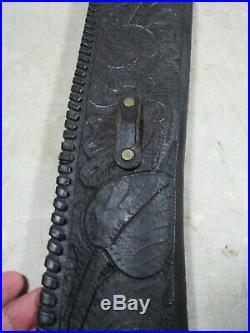 Vintage/Antique Hand Tooled Leather Horse Saddle Rifle Scabbard Sling Holster