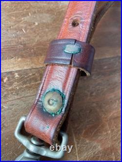 Vintage Bianchi #70 Cobra Stitched Sheep Backed Leather Rifle Sling