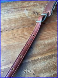 Vintage Bianchi #70 Cobra Stitched Sheep Backed Leather Rifle Sling