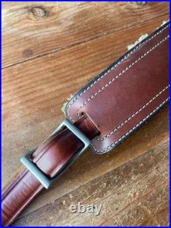 Vintage Bianchi #70 Cobra Stitched Sheep Backed Leather Rifle Sling