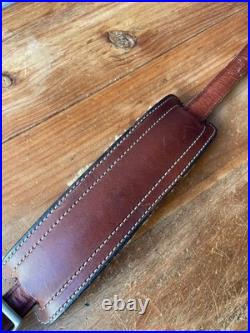 Vintage Bianchi #70 Cobra Stitched Sheep Backed Leather Rifle Sling