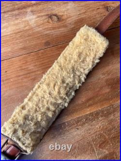 Vintage Bianchi #70 Cobra Stitched Sheep Backed Leather Rifle Sling