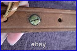 Vintage Bianchi Brown Leather Basket Stamped Lined Cobra Rifle Sling