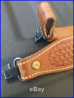 Vintage Bianchi Cobra Basketweave Tool Leather Rifle Sling Carrying Strap