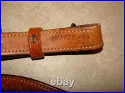 Vintage Bianchi Cobra Grande #73 Leather Sling Fleece Lined 1 Sling Swivels