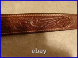 Vintage Bianchi Cobra Leather Sling Fleece Lined 1 Sling Swivels Floral