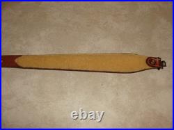 Vintage Bianchi Cobra Leather Sling Fleece Lined 1 Sling Swivels Floral