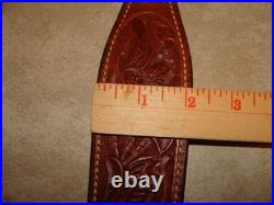 Vintage Bianchi Cobra Leather Sling Fleece Lined 1 Sling Swivels Floral