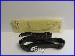 Vintage Brownells USA Competition Black Leather Rifle Sling Nos Nice