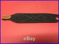 Vintage Browning Leather Thumbhole Rifle Sling Made in USA Very Nice BAR Belgium