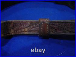 Vintage George Lawrence #57 F Brown Leather Rifle Sling 1 wide Portland Oregon