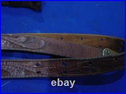 Vintage George Lawrence #57 F Brown Leather Rifle Sling 1 wide Portland Oregon