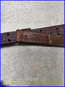 Vintage George Lawrence #5 Brown Leather Rifle Sling EXTRAS