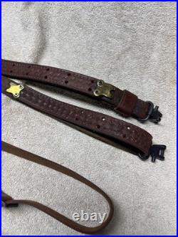 Vintage George Lawrence #5 Brown Leather Rifle Sling EXTRAS