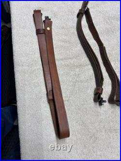 Vintage George Lawrence #5 Brown Leather Rifle Sling EXTRAS