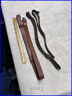Vintage George Lawrence #5 Brown Leather Rifle Sling EXTRAS