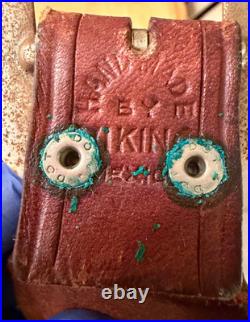 Vintage Hand Tooled Leather Rifle Sling Cartridge Loops Handmade by King Floral