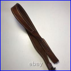 Vintage Hand Tooled Leather Shotgun Rifle Sling Strap Hunting Basket Weave