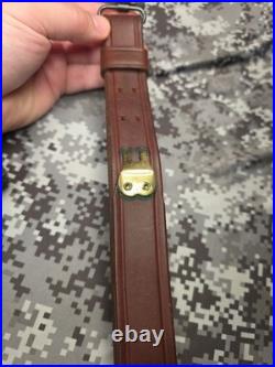 Vintage Hunter 200 1 1/4 Leather Buckle Rifle Sling 200-1.25 With Swivels