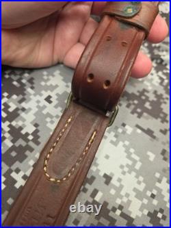 Vintage Hunter 200 1 1/4 Leather Buckle Rifle Sling 200-1.25 With Swivels