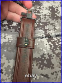 Vintage Hunter 200 1 1/4 Leather Buckle Rifle Sling 200-1.25 With Swivels