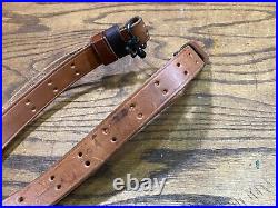 Vintage Hunter 200 1 Leather Military Style Rifle Sling / trap w quick connect