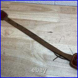 Vintage Hunter 9303 Buck Embossed Tooled Leather Padded Gun Rifle Sling 27-25